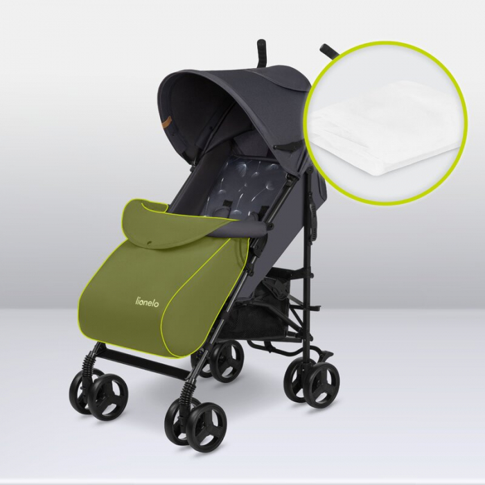 Lionelo - Carucior sport Elia, Cu husa de picioare, Cu plasa de tantari, Conform cu standardul european de securitate EN1888-1, Gri inchis [21]