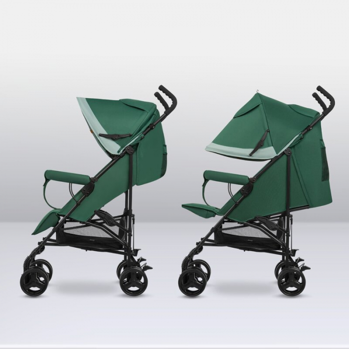 Lionelo - Carucior sport Elia, Cu husa de picioare, Cu plasa de tantari, Conform cu standardul european de securitate EN1888-1, Verde inchis [15]