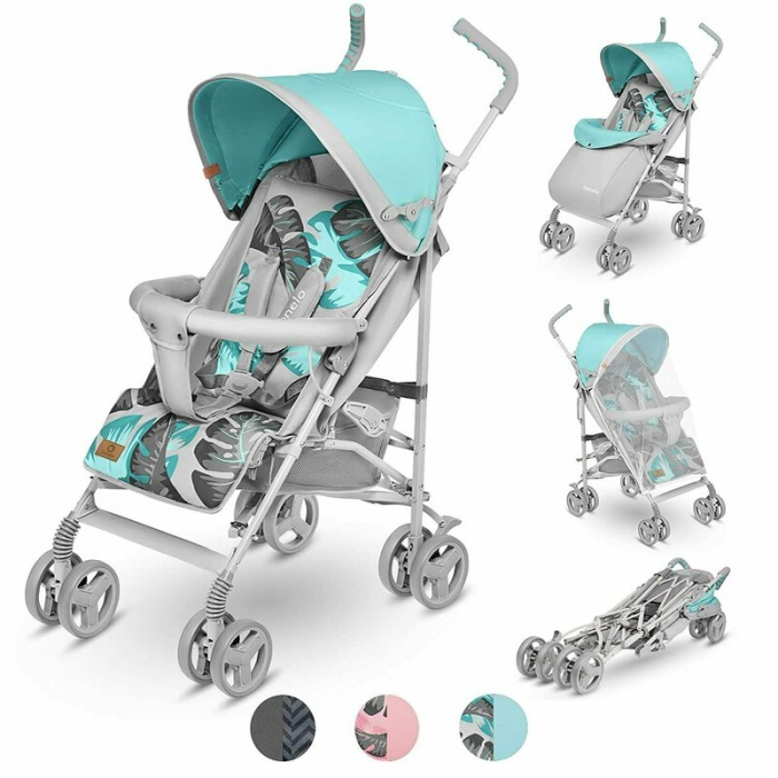 Lionelo - Carucior sport Elia Tropical, Cu husa de picioare, Cu plasa de tantari, Conform cu standardul european de securitate EN1888-1, Turcoaz [2]