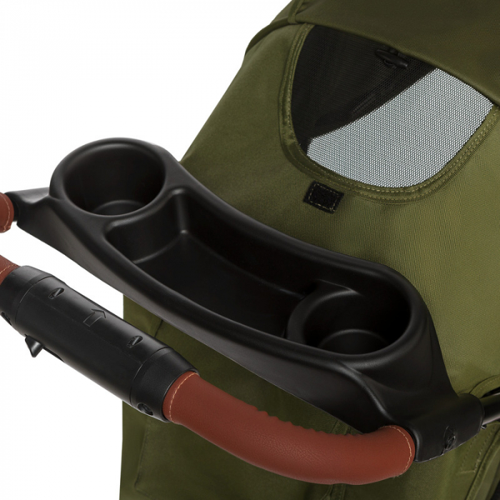 Lionelo - Carucior sport Emma Plus, Cu tavita, 2 Suporturi pentru pahar, Geanta accesorii, Conform cu standardul european de securitate EN1888-1, Forest Green [13]