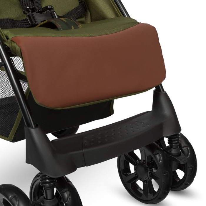 Lionelo - Carucior sport Emma Plus, Cu tavita, 2 Suporturi pentru pahar, Geanta accesorii, Conform cu standardul european de securitate EN1888-1, Forest Green [9]
