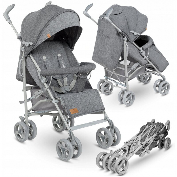 Lionelo - Carucior sport Irma, Cu husa de picioare, Cu plasa de tantari, Conform cu standardul european de securitate EN1888-1, Gri [2]