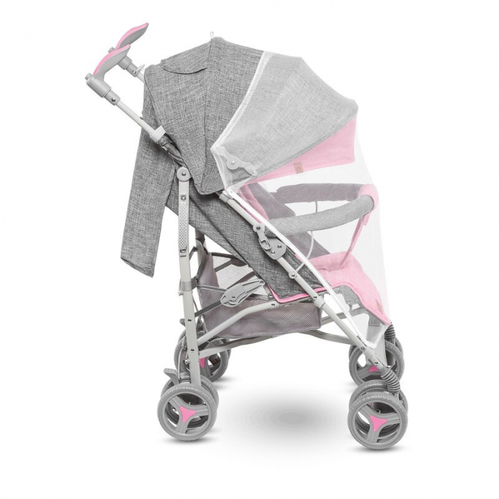 Lionelo - Carucior sport Irma, Cu husa de picioare, Cu plasa de tantari, Conform cu standardul european de securitate EN1888-1, Roz [12]