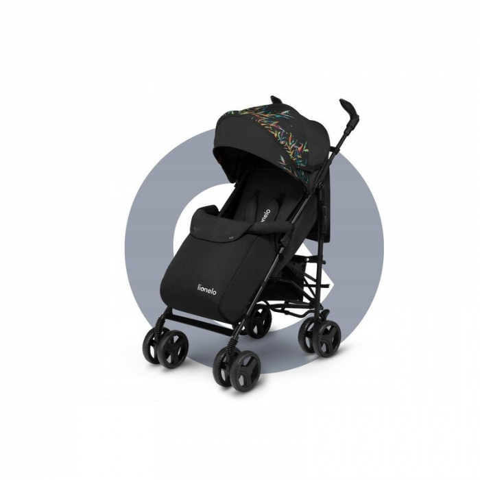 Lionelo - Carucior sport Irma Dreamin\', Editie limitata, Cu husa de picioare, Cu plasa de tantari, Conform cu standardul european de securitate EN1888-1, Negru [15]