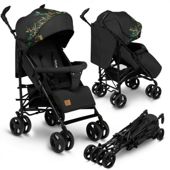 Lionelo - Carucior sport Irma Dreamin\', Editie limitata, Cu husa de picioare, Cu plasa de tantari, Conform cu standardul european de securitate EN1888-1, Negru [2]