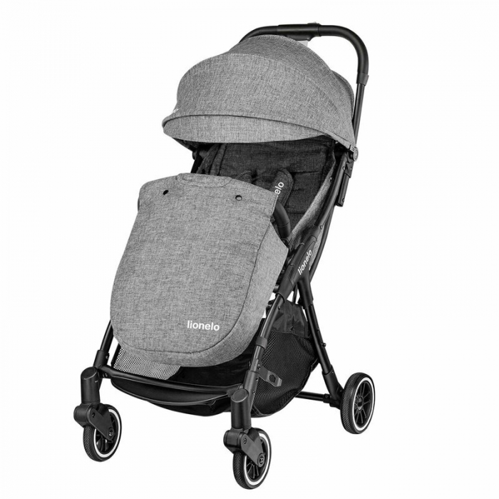 Lionelo - Carucior sport Julie One, De la nastere, Cu accesorii, Cadru din aluminiu, 0-22 kg, Conform cu standardele europene de securitate EN1888-1 si EN1888-2, Gri [4]
