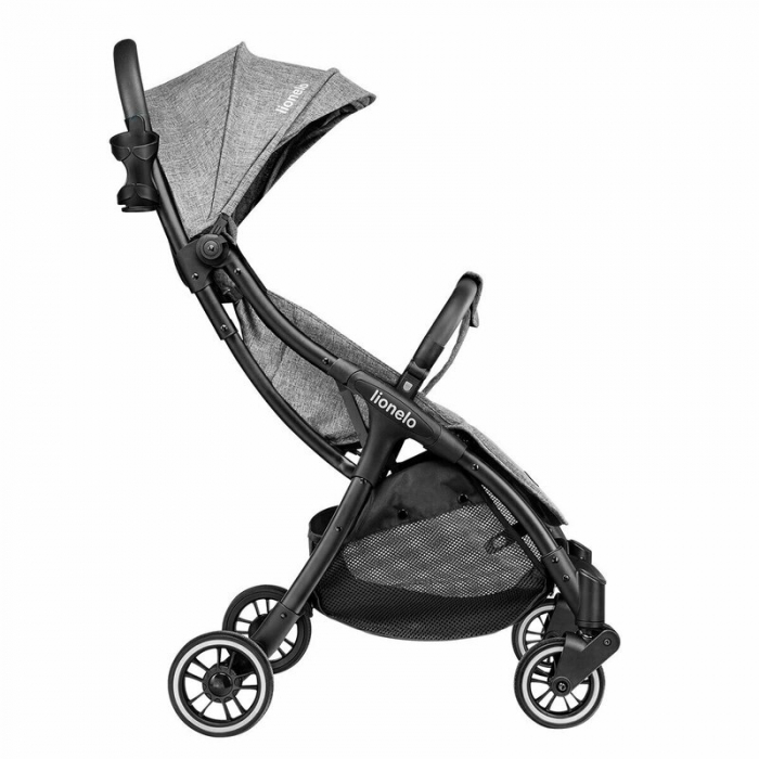 Lionelo - Carucior sport Julie One, De la nastere, Cu accesorii, Cadru din aluminiu, 0-22 kg, Conform cu standardele europene de securitate EN1888-1 si EN1888-2, Gri [8]