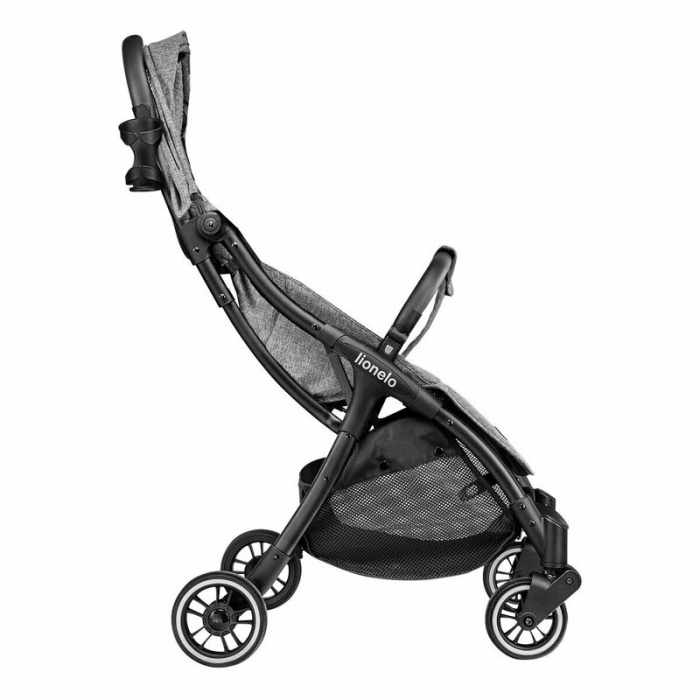 Lionelo - Carucior sport Julie One, De la nastere, Cu accesorii, Cadru din aluminiu, 0-22 kg, Conform cu standardele europene de securitate EN1888-1 si EN1888-2, Gri [10]