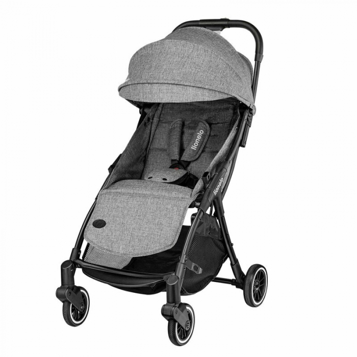 Lionelo - Carucior sport Julie One, De la nastere, Cu accesorii, Cadru din aluminiu, 0-22 kg, Conform cu standardele europene de securitate EN1888-1 si EN1888-2, Gri [18]