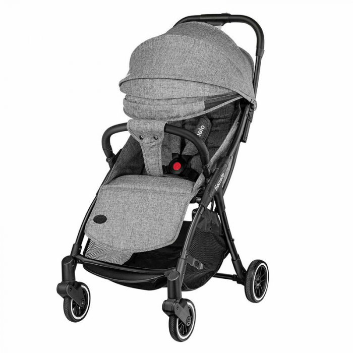 Lionelo - Carucior sport Julie One, De la nastere, Cu accesorii, Cadru din aluminiu, 0-22 kg, Conform cu standardele europene de securitate EN1888-1 si EN1888-2, Gri [5]