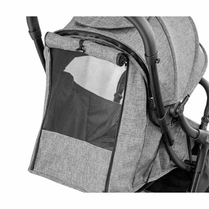 Lionelo - Carucior sport Julie One, De la nastere, Cu accesorii, Cadru din aluminiu, 0-22 kg, Conform cu standardele europene de securitate EN1888-1 si EN1888-2, Gri [16]