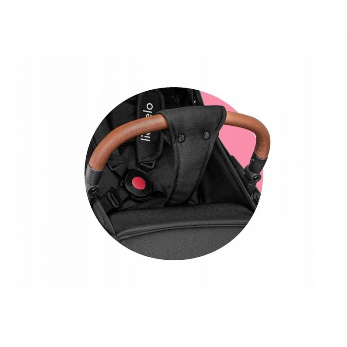 Lionelo - Carucior sport Julie One, De la nastere, Greutate redusa, Cu accesorii, Cadru din aluminiu, 0-22 kg, Conform cu standardele europene de securitate EN1888-1 si EN1888-2, Negru [28]