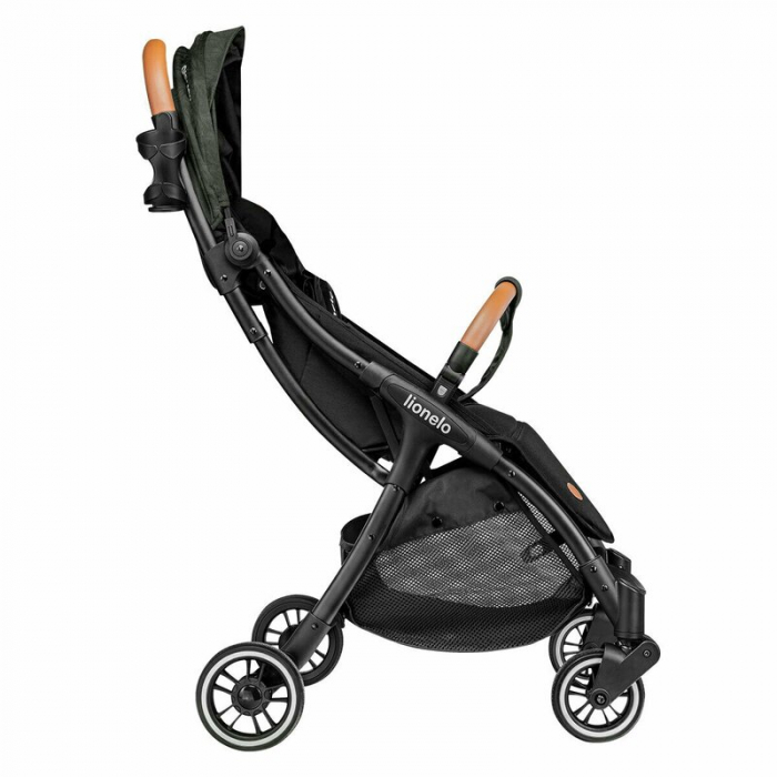 Lionelo - Carucior sport Julie One, De la nastere, Greutate redusa, Cu accesorii, Cadru din aluminiu, 0-22 kg, Conform cu standardele europene de securitate EN1888-1 si EN1888-2, Verde Tropical [13]