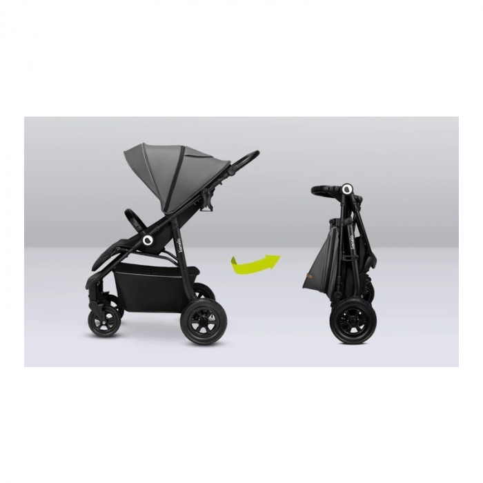 Lionelo - Carucior sport Natt, De la nastere, Cu accesorii si capotina XXL reglabila, 0 - 22 kg, Conform cu standardele europene de securitate EN1888-1, EN1888-2, Negru Onyx [23]