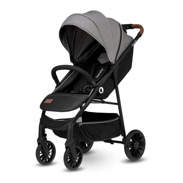 Lionelo - Carucior sport Zoey, De la nastere, Cu accesorii, Cadru din aluminiu, 0- 15 kg, Conform cu standardul european de securitate EN1888-1, Gri [8]