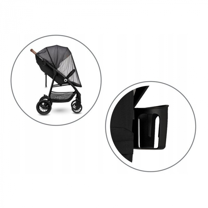 Lionelo - Carucior sport Zoey, De la nastere, Cu accesorii, Cadru din aluminiu, 0- 15 kg, Conform cu standardul european de securitate EN1888-1, Gri [19]