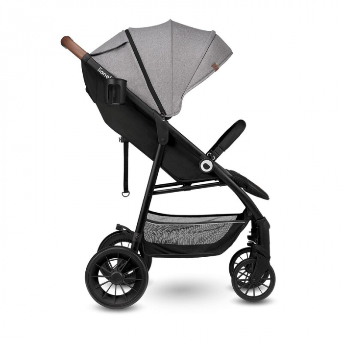 Lionelo - Carucior sport Zoey, De la nastere, Cu accesorii, Cadru din aluminiu, 0- 15 kg, Conform cu standardul european de securitate EN1888-1, Gri [11]