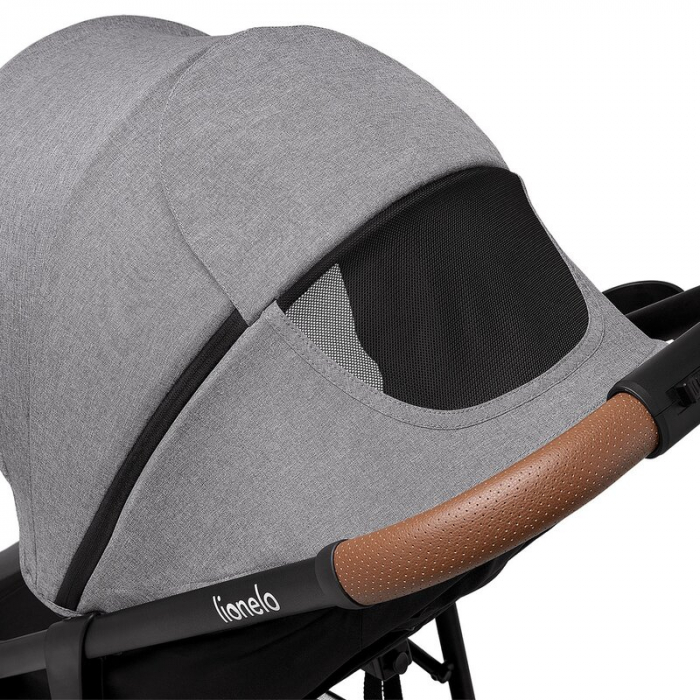 Lionelo - Carucior sport Zoey, De la nastere, Cu accesorii, Cadru din aluminiu, 0- 15 kg, Conform cu standardul european de securitate EN1888-1, Gri [13]