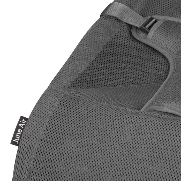 Lionelo - Fotoliu balansoar June AIR, Cu arcada cu jucarii, Ergonomic, Permite circulatia aerului, Balansare manuala, Pliabil, 0 luni+, Gri [18]