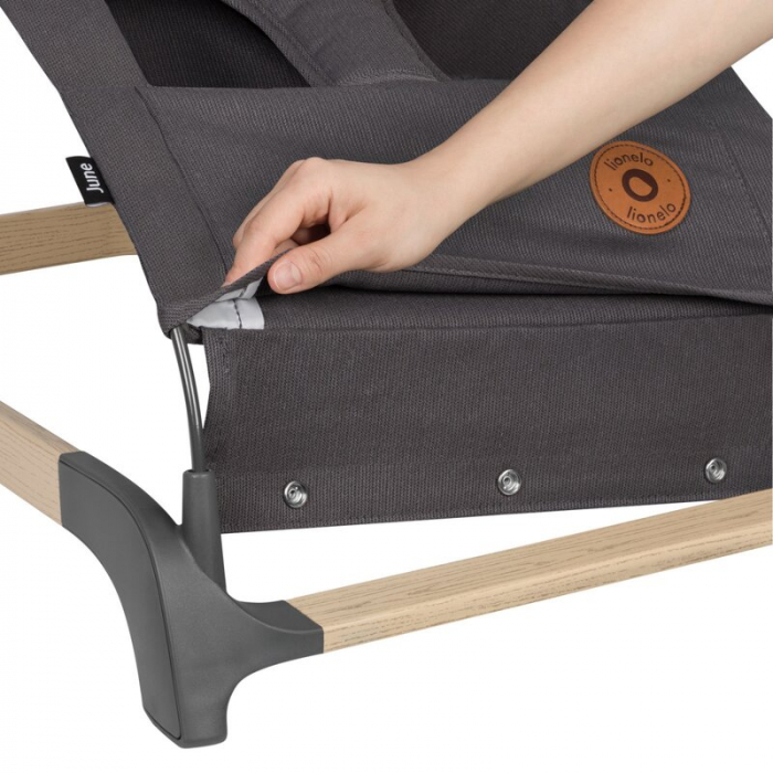 Lionelo - Fotoliu balansoar June, Cu arcada cu jucarii, Ergonomic, Balansare manuala, Pliabil, 0 luni+, Gri [23]