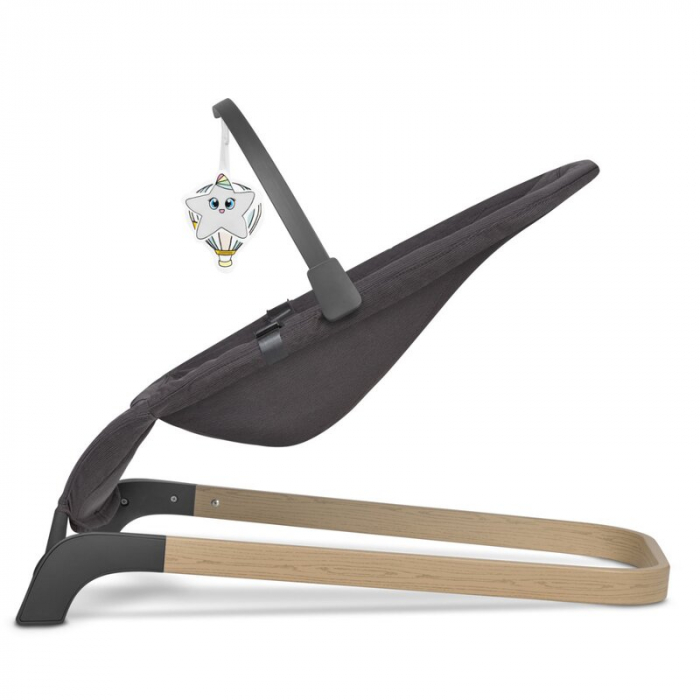 Lionelo - Fotoliu balansoar June, Cu arcada cu jucarii, Ergonomic, Balansare manuala, Pliabil, 0 luni+, Gri [19]