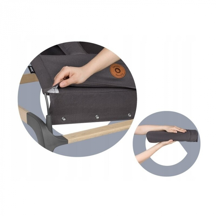 Lionelo - Fotoliu balansoar June, Cu arcada cu jucarii, Ergonomic, Balansare manuala, Pliabil, 0 luni+, Gri [18]