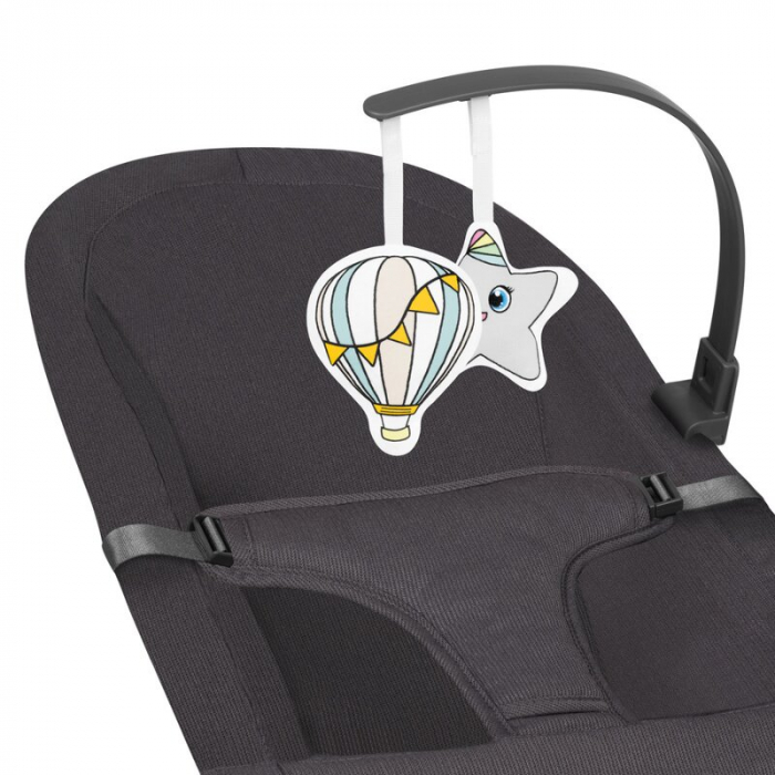 Lionelo - Fotoliu balansoar June, Cu arcada cu jucarii, Ergonomic, Balansare manuala, Pliabil, 0 luni+, Gri [22]