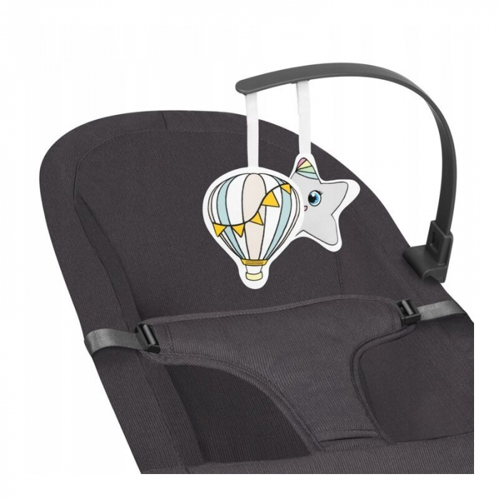 Lionelo - Fotoliu balansoar June, Cu arcada cu jucarii, Ergonomic, Balansare manuala, Pliabil, 0 luni+, Gri [4]
