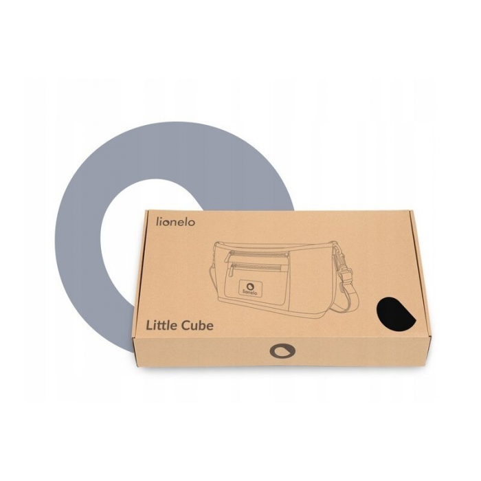 Lionelo - Geanta impermeabila pentru mamici si carucior, Little Cube, Cu 4 compartimente, Curea detasabila, Buzunar exterior detasabil, Gri [9]