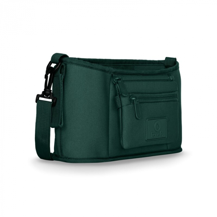 Lionelo - Geanta impermeabila pentru mamici si carucior, Little Cube, Cu 4 compartimente, Curea detasabila, Buzunar exterior detasabil, Verde [4]