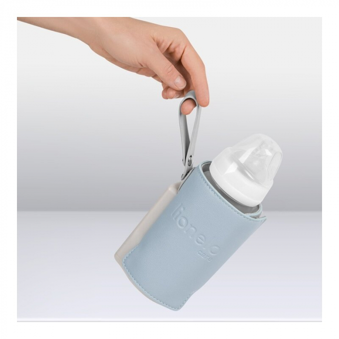 Lionelo - Incalzitor biberoane ThermUp Go Plus, Portabil, Cu aspect elegant, Temperatura constanta pana la 24 h, Incarcare USB, Albastru deschis [16]