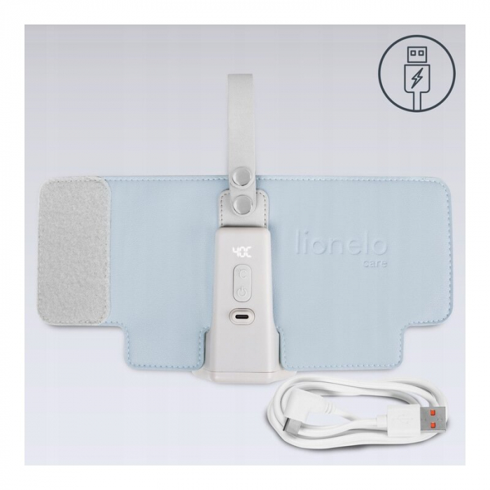 Lionelo - Incalzitor biberoane ThermUp Go Plus, Portabil, Cu aspect elegant, Temperatura constanta pana la 24 h, Incarcare USB, Albastru deschis [13]