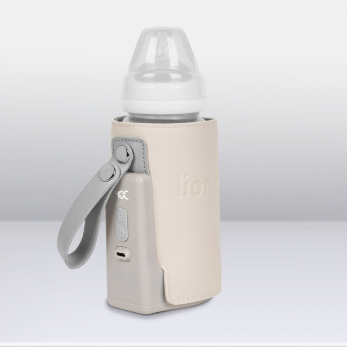 Lionelo - Incalzitor biberoane ThermUp Go Plus, Portabil, Cu aspect elegant, Temperatura constanta pana la 24 h, Incarcare USB, Bej [16]