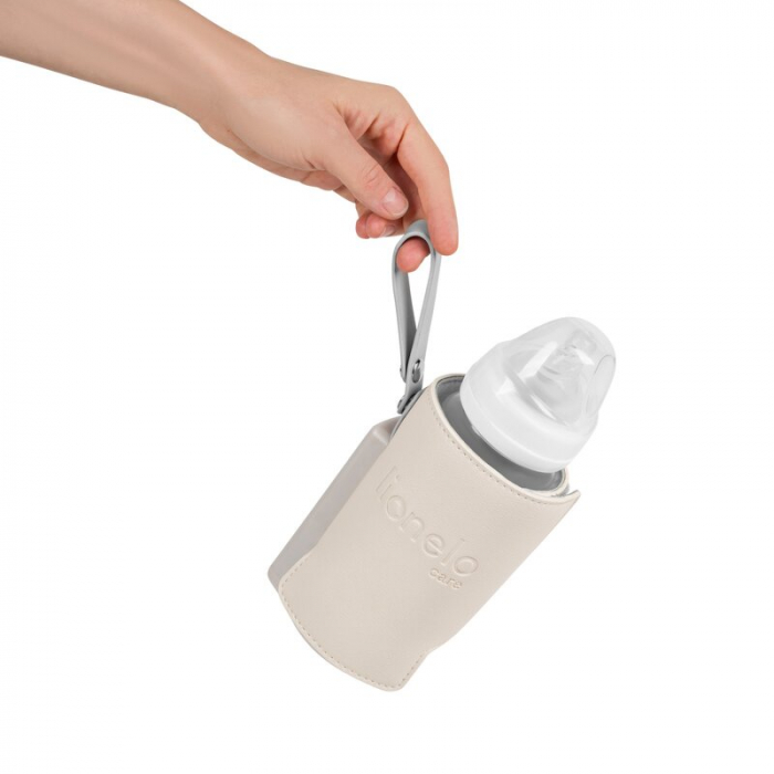 Lionelo - Incalzitor biberoane ThermUp Go Plus, Portabil, Cu aspect elegant, Temperatura constanta pana la 24 h, Incarcare USB, Bej [7]