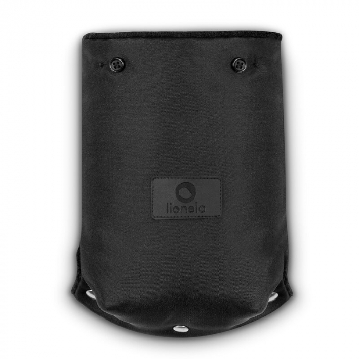 Lionelo - Manusi termice pentru carucior, Universale, Impermeabile, Interior din lana, Cu blana ecologica detasabila, Negru [6]