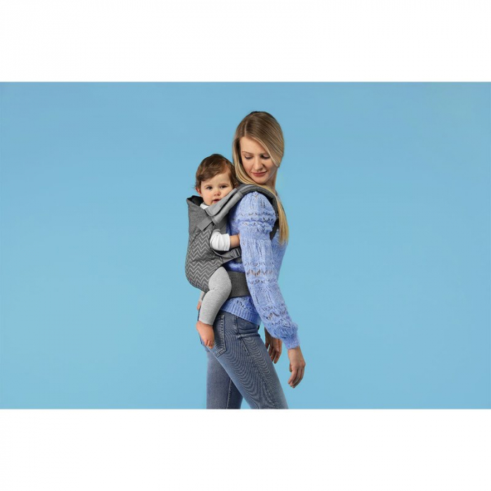 Lionelo - Marsupiu ergonomic Margareet, Cu 3 pozitii de transport, Cu gluga, Pana la 20 Kg, Aprobat de Institutul International de Displazie de Sold, Conform cu standardul european de securitate CEN T [15]