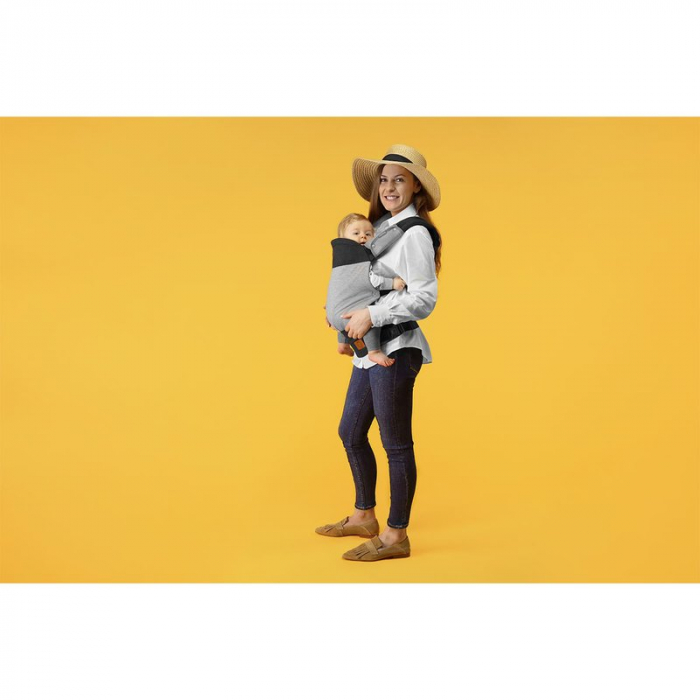 Lionelo - Marsupiu ergonomic Margareet, Cu 3 pozitii de transport, Cu gluga, Pana la 20 Kg, Aprobat de Institutul International de Displazie de Sold, Conform cu standardul european de securitate CEN T [12]