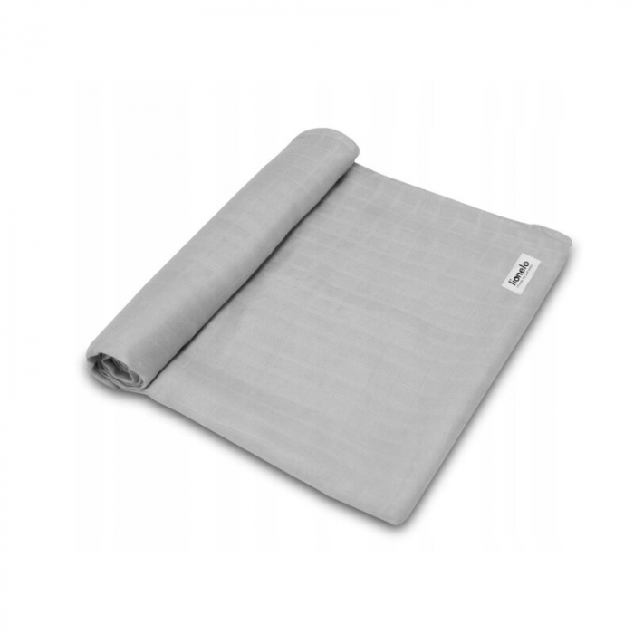 Lionelo - Paturica multifunctionala de infasat, Din bambus, 120x120 cm, Gri [1]