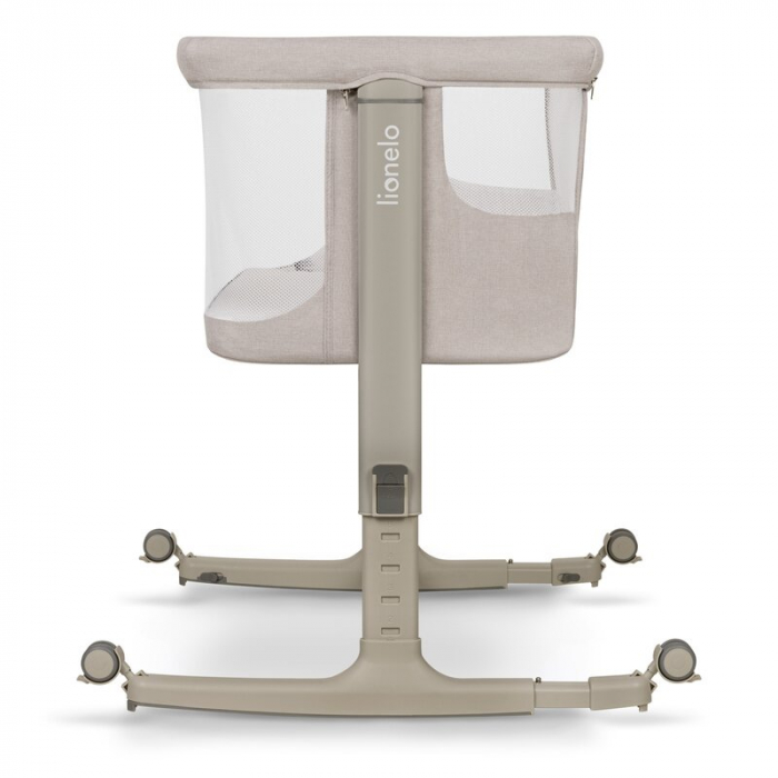 Lionelo - Patut co-sleeper 3 in 1, Aurora, Cu leganare si setare unghiulara, Include saltea cu densitate T25 si geanta transport, Reglabil in 5 pozitii, Pana la 9 kg, 0 luni+, 85x60x66 cm, Certificari [16]