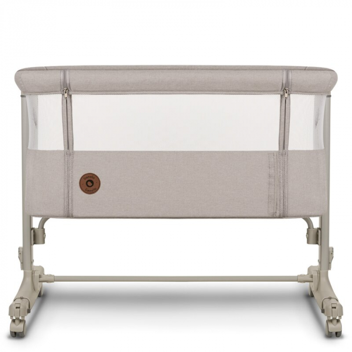Lionelo - Patut co-sleeper 3 in 1, Aurora, Cu leganare si setare unghiulara, Include saltea cu densitate T25 si geanta transport, Reglabil in 5 pozitii, Pana la 9 kg, 0 luni+, 85x60x66 cm, Certificari [11]