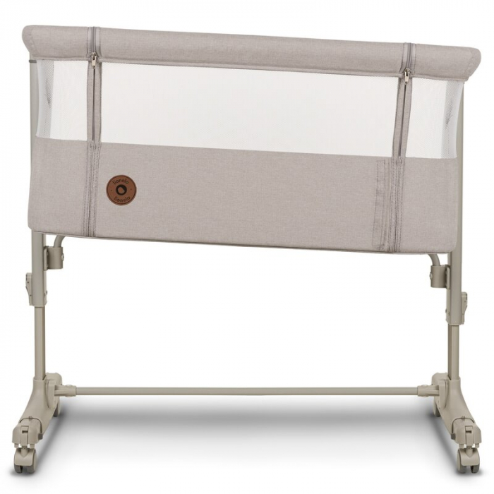 Lionelo - Patut co-sleeper 3 in 1, Aurora, Cu leganare si setare unghiulara, Include saltea cu densitate T25 si geanta transport, Reglabil in 5 pozitii, Pana la 9 kg, 0 luni+, 85x60x66 cm, Certificari [9]