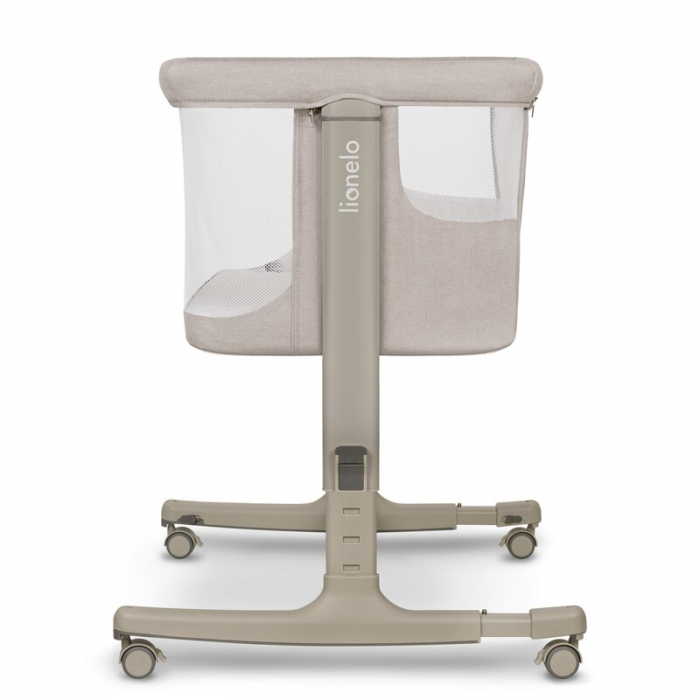 Lionelo - Patut co-sleeper 3 in 1, Aurora, Cu leganare si setare unghiulara, Include saltea cu densitate T25 si geanta transport, Reglabil in 5 pozitii, Pana la 9 kg, 0 luni+, 85x60x66 cm, Certificari [21]