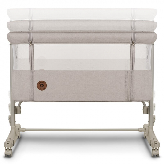 Lionelo - Patut co-sleeper 3 in 1, Aurora, Cu leganare si setare unghiulara, Include saltea cu densitate T25 si geanta transport, Reglabil in 5 pozitii, Pana la 9 kg, 0 luni+, 85x60x66 cm, Certificari [15]