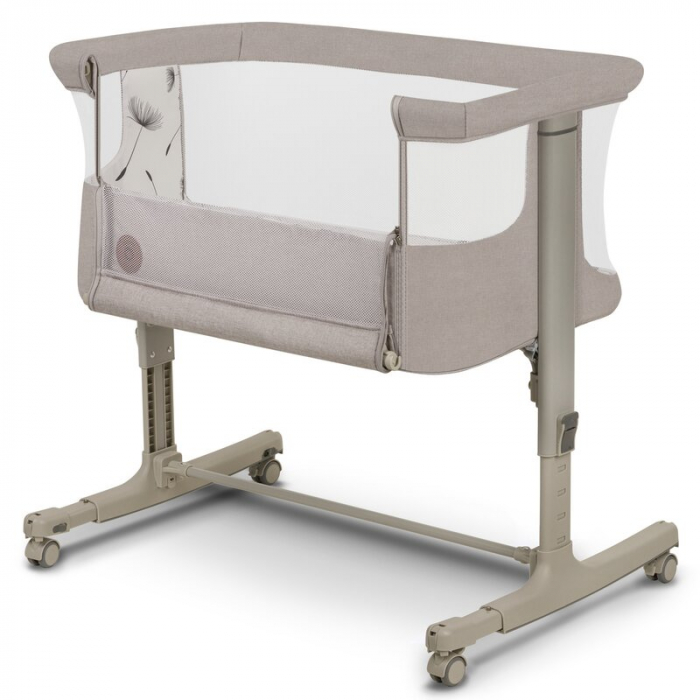 Lionelo - Patut co-sleeper 3 in 1, Aurora, Cu leganare si setare unghiulara, Include saltea cu densitate T25 si geanta transport, Reglabil in 5 pozitii, Pana la 9 kg, 0 luni+, 85x60x66 cm, Certificari [4]