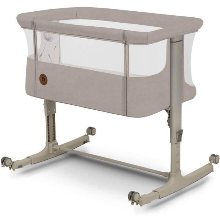 Lionelo - Patut co-sleeper 3 in 1, Aurora, Cu leganare si setare unghiulara, Include saltea cu densitate T25 si geanta transport, Reglabil in 5 pozitii, Pana la 9 kg, 0 luni+, 85x60x66 cm, Certificari [3]