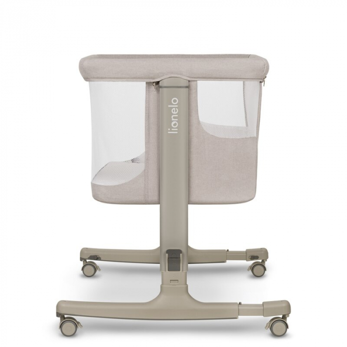 Lionelo - Patut co-sleeper 3 in 1, Aurora, Cu leganare si setare unghiulara, Include saltea cu densitate T25 si geanta transport, Reglabil in 5 pozitii, Pana la 9 kg, 0 luni+, 85x60x66 cm, Certificari [19]