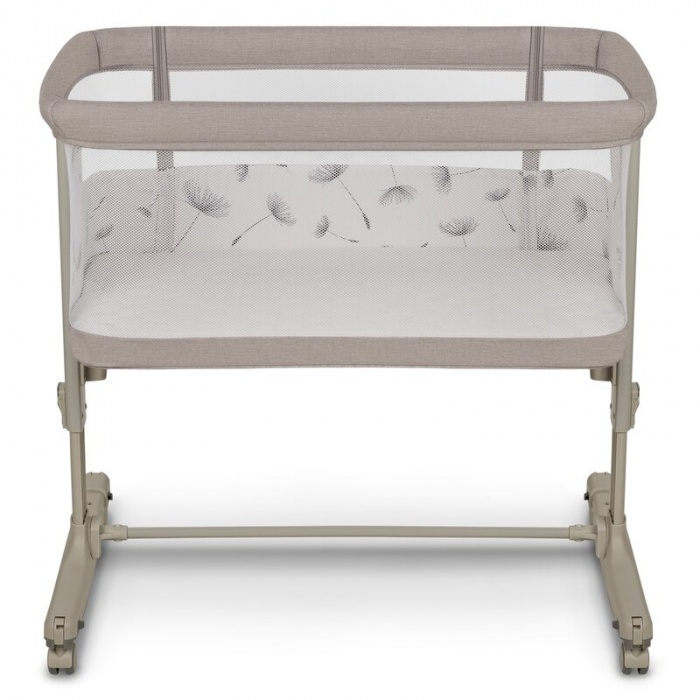 Lionelo - Patut co-sleeper 3 in 1, Aurora, Cu leganare si setare unghiulara, Include saltea cu densitate T25 si geanta transport, Reglabil in 5 pozitii, Pana la 9 kg, 0 luni+, 85x60x66 cm, Certificari [7]