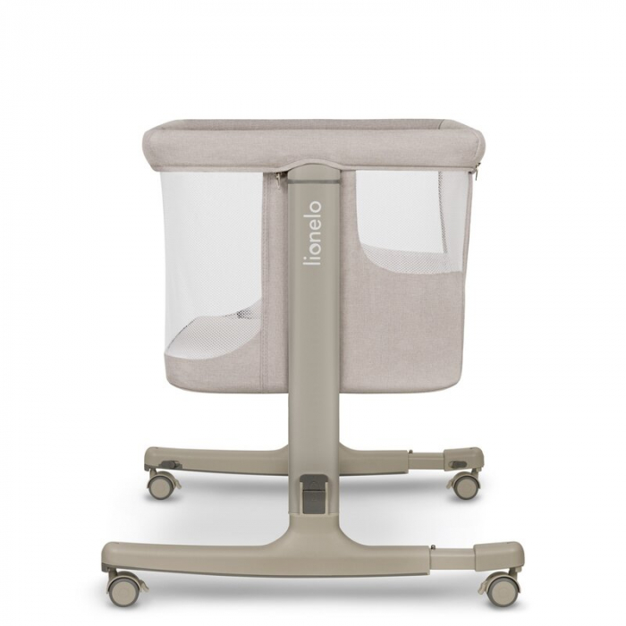 Lionelo - Patut co-sleeper 3 in 1, Aurora, Cu leganare si setare unghiulara, Include saltea cu densitate T25 si geanta transport, Reglabil in 5 pozitii, Pana la 9 kg, 0 luni+, 85x60x66 cm, Certificari [18]