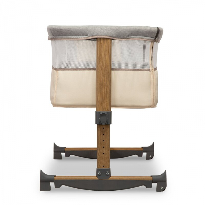 Patut co-sleeper , Cu sistem de leganare, Cu setare unghiulara, Reglabil in 5 pozitii pe inaltime, Beige Sand [12]