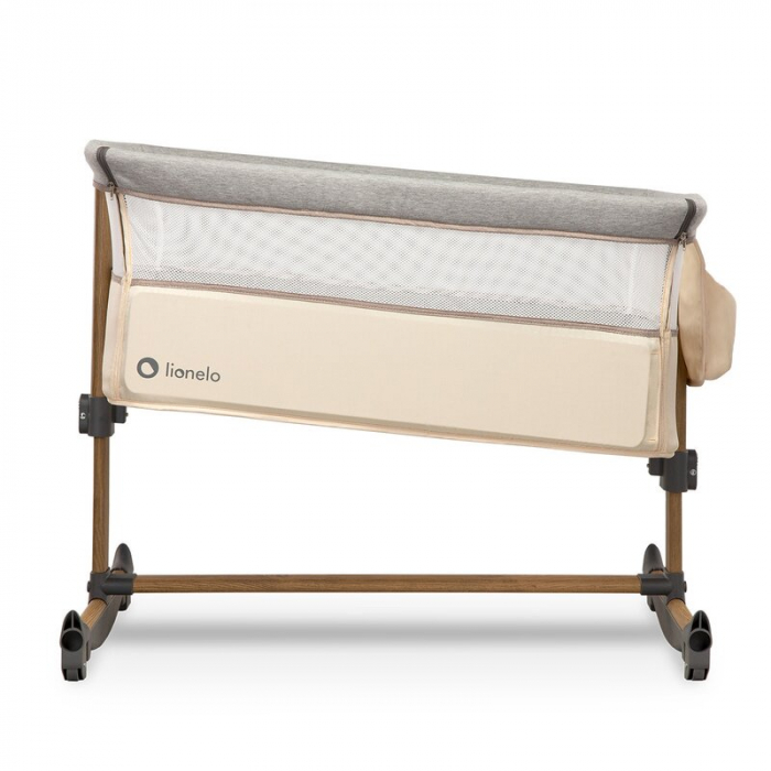 Patut co-sleeper , Cu sistem de leganare, Cu setare unghiulara, Reglabil in 5 pozitii pe inaltime, Beige Sand [10]
